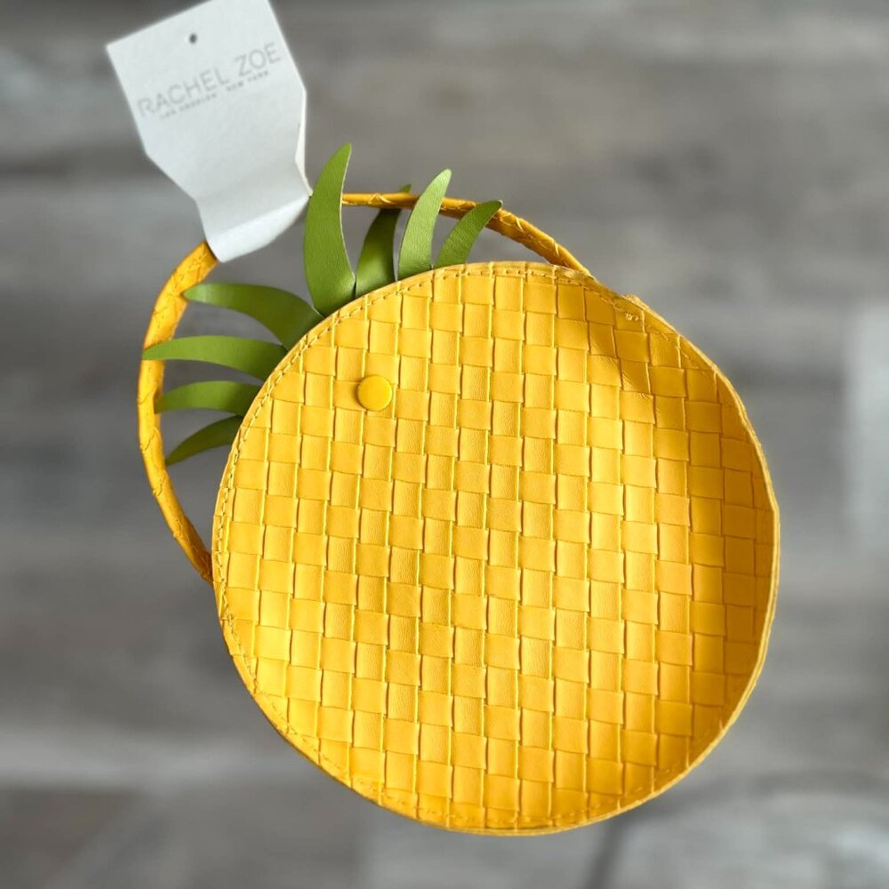 NWT Rachel Zoe Novelty Pineapple Mini Top-Handle Bag – One Size